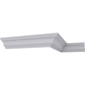 SAMPLE - 4-3/8 in. x 12 in. x 4-7/8 in. Polyurethane Strasbourg Traditional Crown Moulding
