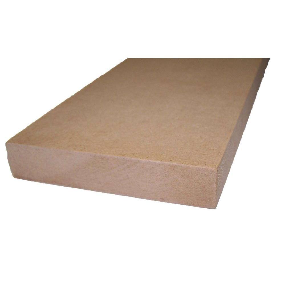 3 4 In X 11 1 4 In X 8 Ft Shelving MDF Board 83224 The Home Depot