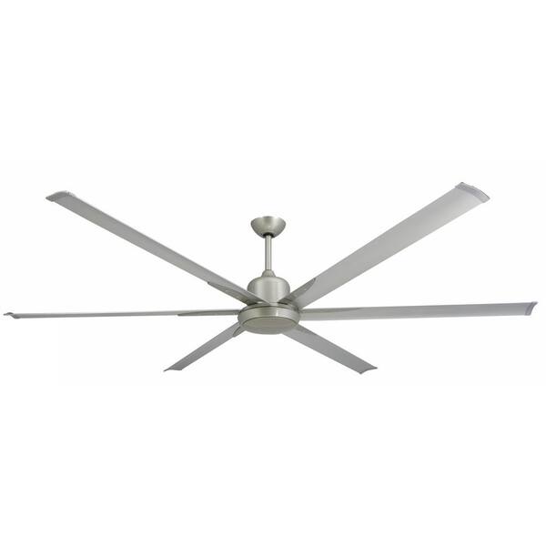 TroposAir Titan 84 in. Indoor/Outdoor Brushed Nickel Ceiling Fan and Light