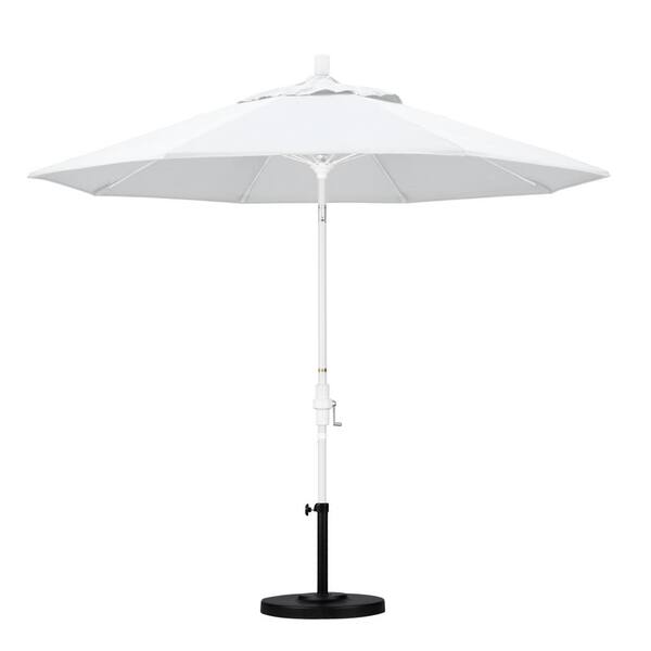 California Umbrella 9 Ft Matted White Aluminum Market Patio With Fiberglass Ribs Collar Tilt Crank Lift In Natural Sunbrella Gscuf908170 5404 The Home Depot - Fiberglass Vs Aluminum Patio Umbrella California Umbrella 9 Ft Matted White Aluminum Market Patio With Fiberglass Ribs Collar Tilt Crank Lift In Natural Sunbrella Gscuf908170 5404 The Home Depot - Fiberglass Vs Aluminum Patio Umbrella