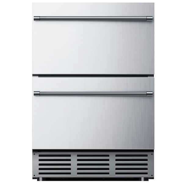 23.5 in. 5 cu. ft. 160 Can Built-In and Standard  Beverage Refrigerator in Stainless Steel with UV-Blocking