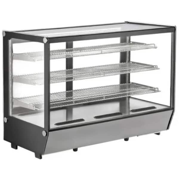 48.5 in. W 10.1 cu. ft. Commercial NSF Refrigerated Countertop Bakery Display Case EW10R in Black
