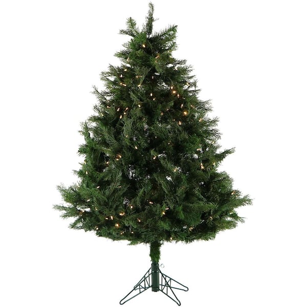 Fraser Hill Farm 5 Ft. Pre-Lit Led Northern Cedar Artificial Christmas Tree With 300 Clear Lights And Ez Connect Ffnc050-5Grez