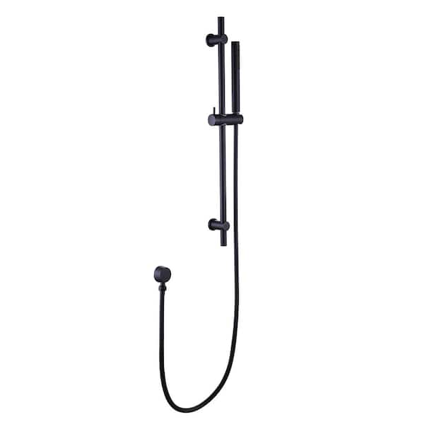 Inner Decor Abl 1-Spray Wall Bar Shower Kit with Adjustable Hand Shower in Matte Black