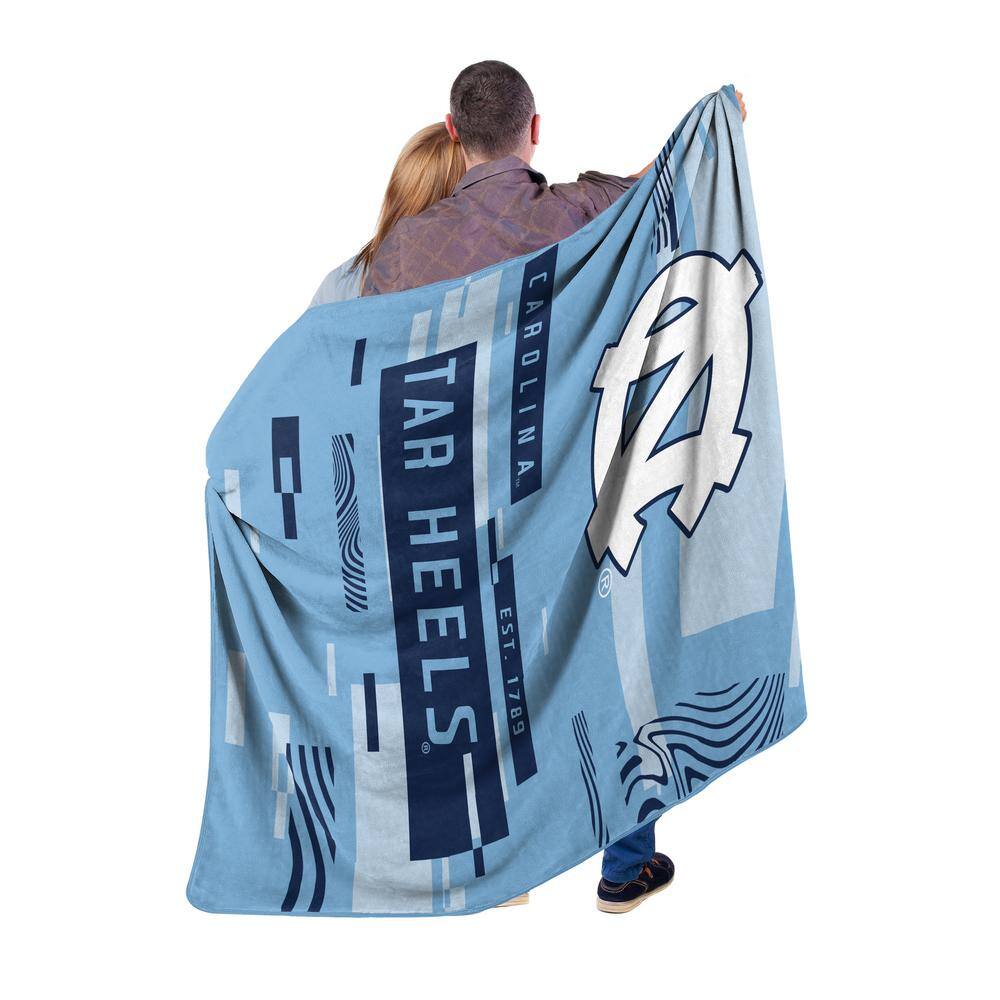 UNC Tar Heels Teal and White Raschel Throw Blanket