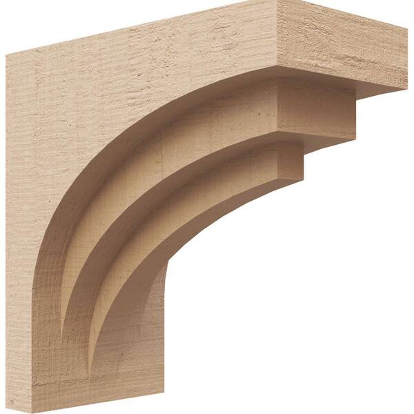 Ekena Millwork 5 in. x 10 in. x 10 in. Classic Rockford Rough Cedar Woodgrain TimberThane Corbel, Primed Tan