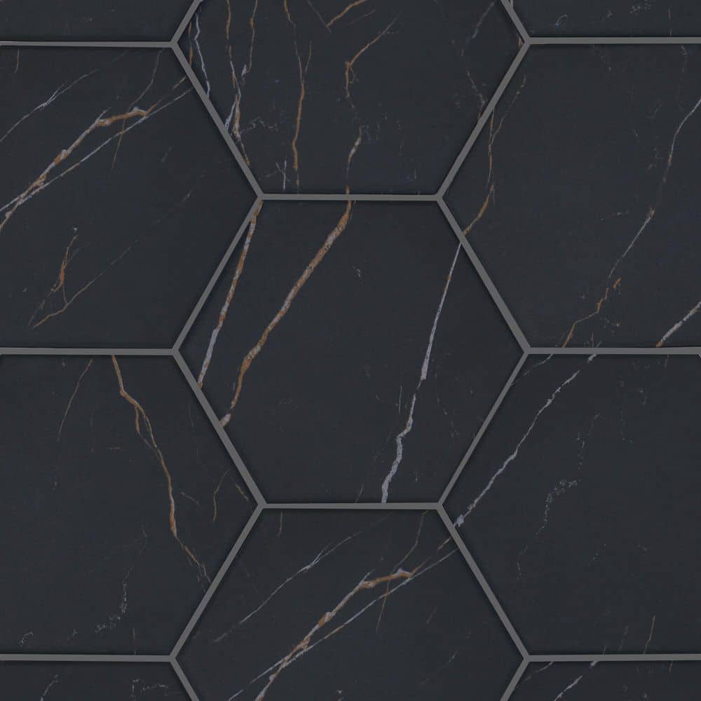 Lexstone Cinder 8 in. x 9 in. Matte Porcelain Hexagon Floor and Wall Tile (9.37 sq. ft. / case) price history on PriceWatchPro