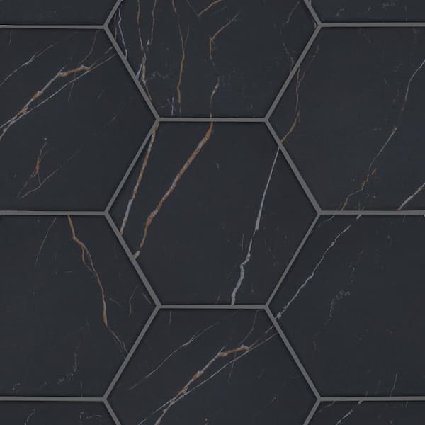 Daltile Lexstone Cinder 8 in. x 9 in. Matte Porcelain Hexagon