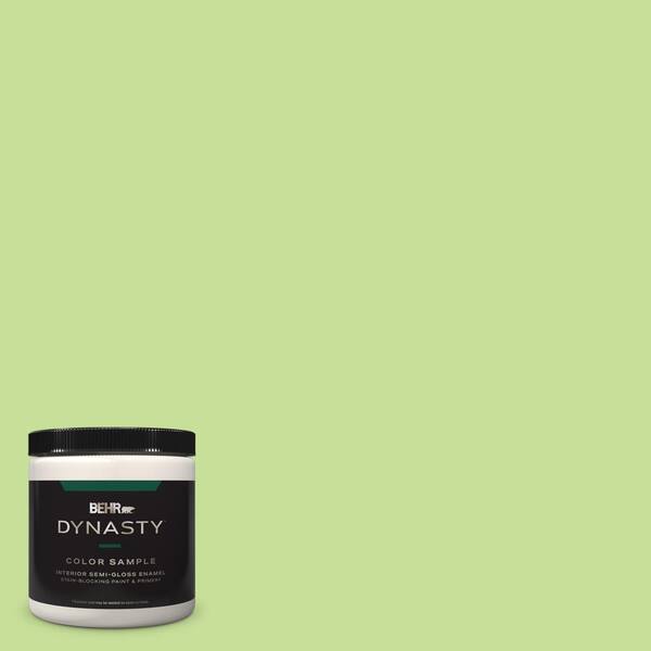 BEHR DYNASTY 8 oz. 420A3 Key Lime SemiGloss Enamel StainBlocking