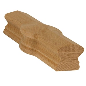 Stair Parts 7520 Unfinished Red Oak Tandem Cap Handrail Fitting