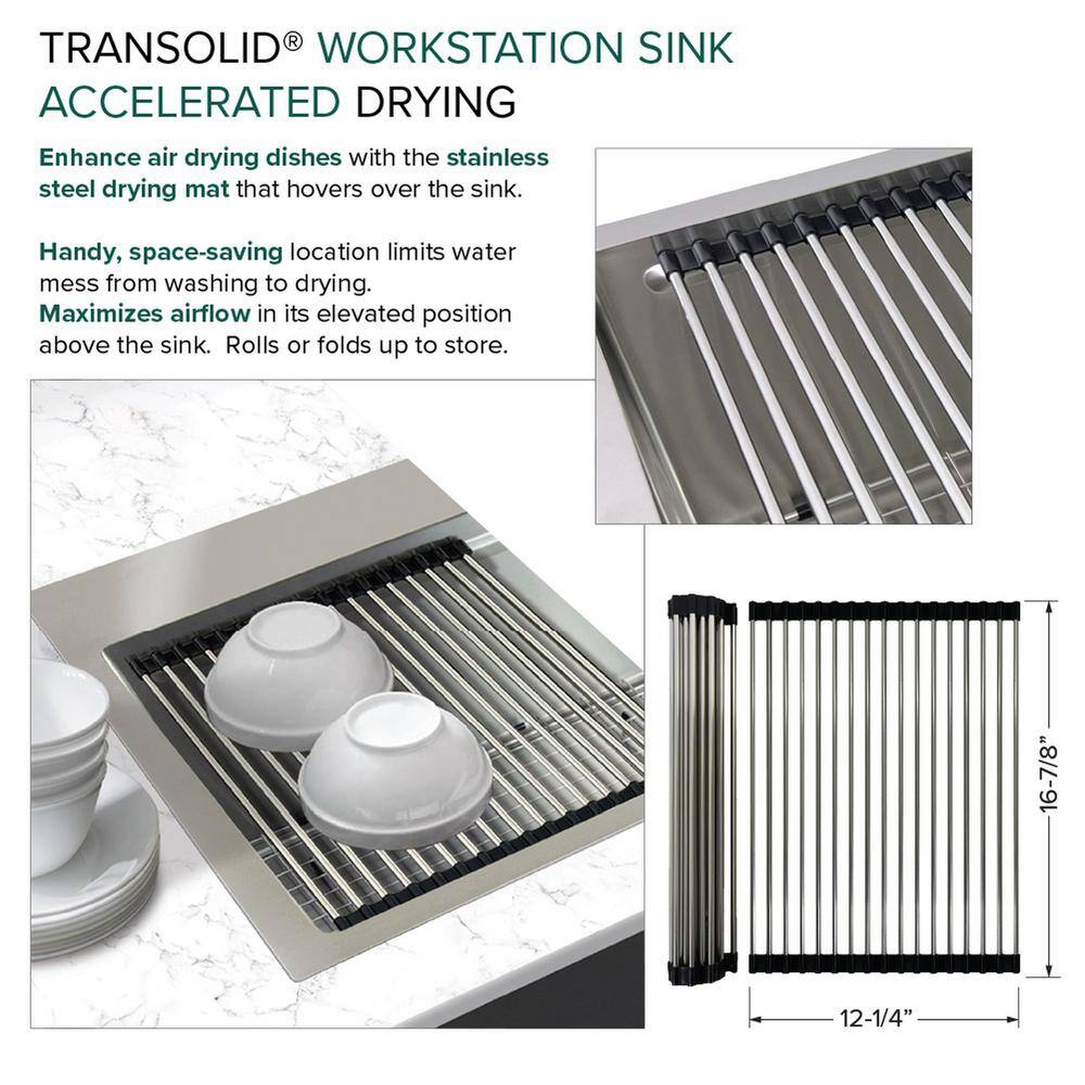 30-Inch Stainless Steel Drop-In Kitchen Workstation Sink