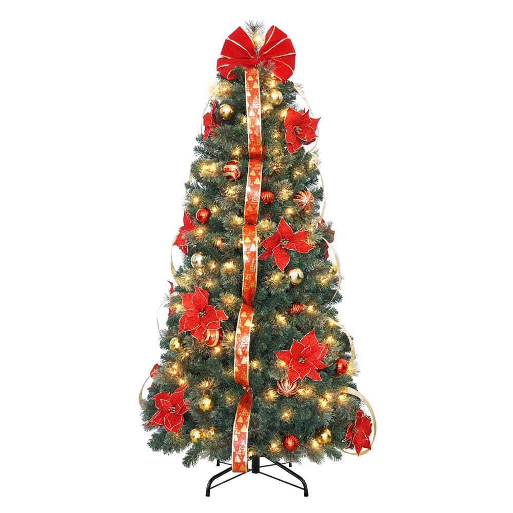 6 ft. Pre-Lit Pop-Up Adorned Artificial Christmas Tree with 200 Incandescent Lights price history on PriceWatchPro