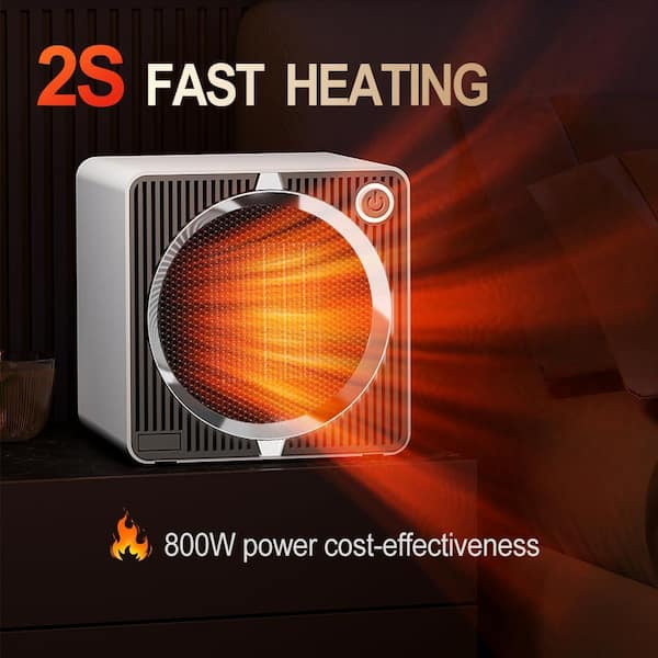 Ahfiwaso 800W 5.3 in. Convection Electric Space Ceramic Heater for