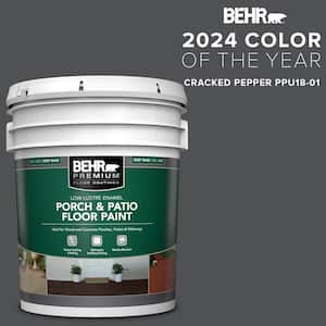 5 gal. #PPU18-01 Cracked Pepper Low-Lustre Enamel Interior/Exterior Porch and Patio Floor Paint