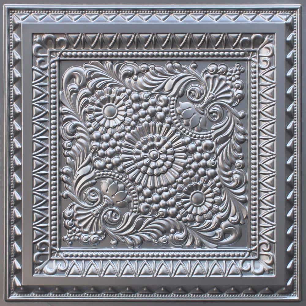 Falkirk Perth Silver 2 ft. x 2 ft. Decorative Rustic Glue Up or Lay In Ceiling Tile (4 sq. ft./case) price history on PriceWatchPro