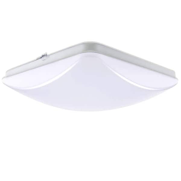 EnviroLite EnviroLite 11 in. Mid-century White Selectable CCT Integrated LED Flush Mount for Kitchens