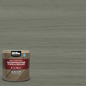 1 qt. #ST-137 Drift Gray Semi-Transparent Waterproofing Exterior Wood Stain and Sealer