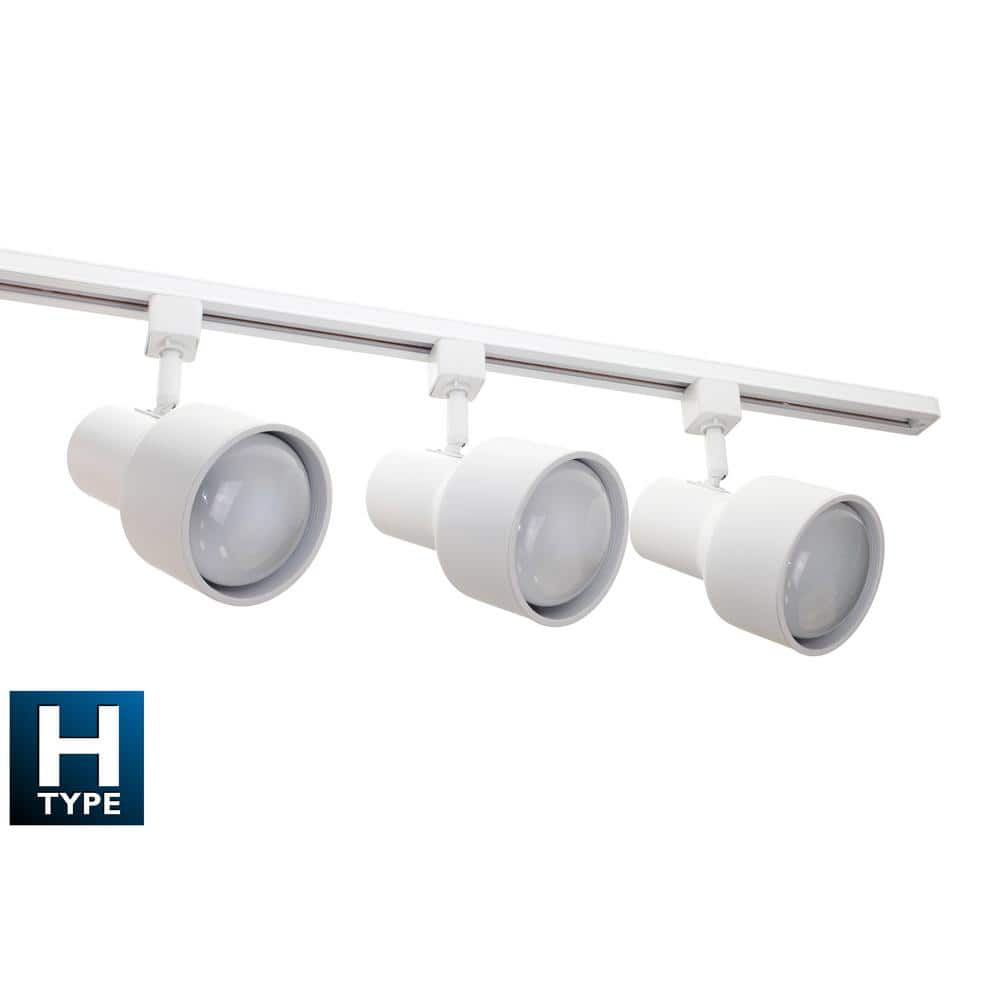 NICOR 4 ft. 3-Light White Baffle Track Lighting Kit 10997WHBF - The