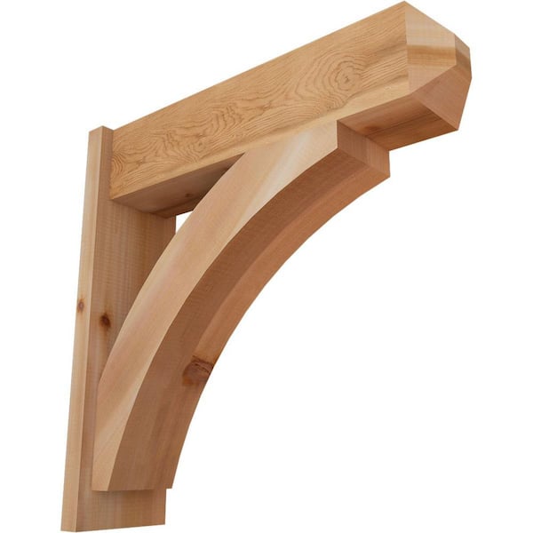 Ekena Millwork 8 in. x 28 in. x 28 in. Thorton Craftsman Smooth Western Red Cedar Outlooker