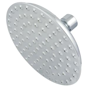 1-Spray 5.3 in. Single Wall Mount Fixed Rain Shower Head in Polished Chrome