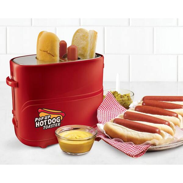 Nostalgia Pop Up Hot Dog Toaster in Red