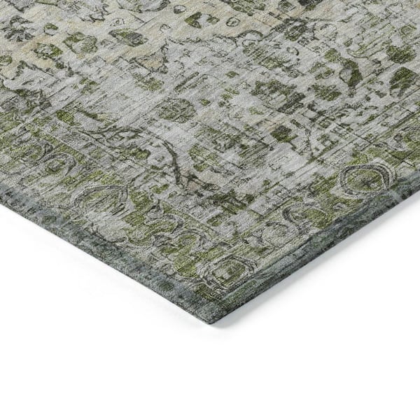 Chantille Machine Washable Indoor/Outdoor Abstract ACN1755 Aloe 9 ft. x 12 ft. Area Rug