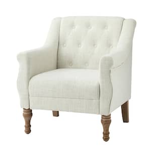 Beato Ivory Armchair with Turned Legs