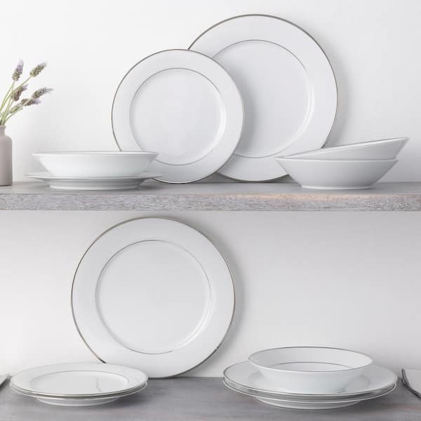 Noritake Spectrum 12-Piece (White) Porcelain Dinnerware Set