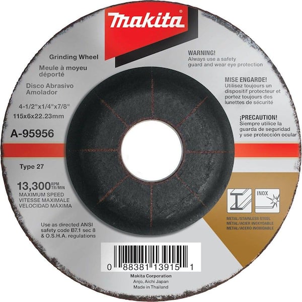 Makita 4-1/2 in. x 1/4 in. x 7/8 in. 36-Grit INOX Grinding Wheel