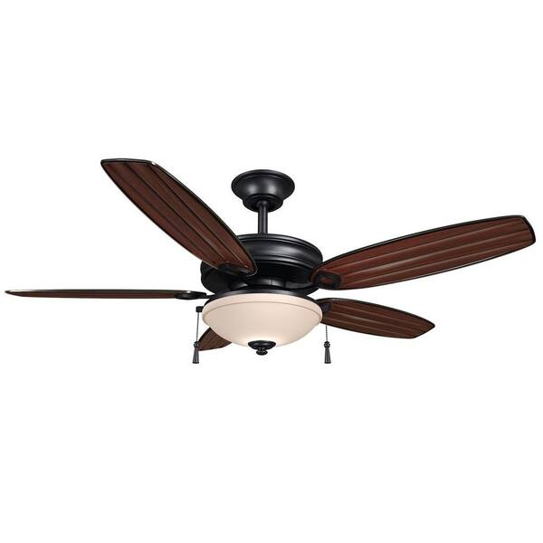 Home Decorators Collection Oconee 52 in. Indoor/Outdoor Natural Iron Ceiling Fan  with Light Kit