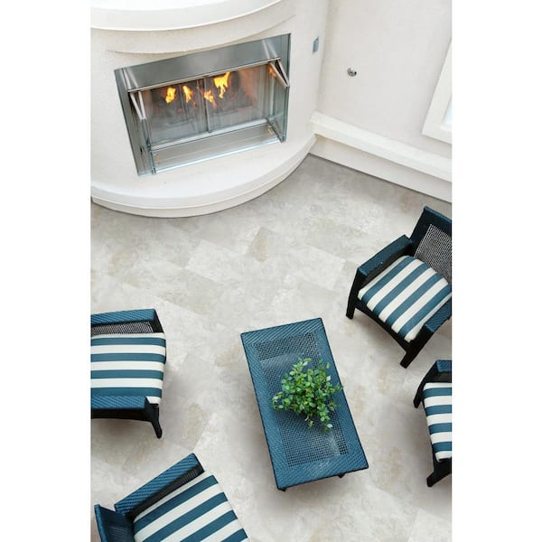 Argento Travertino 16 in. x 32 in. Matte Porcelain Paver Tile (2 Pieces/7.1 sq. ft./Case)