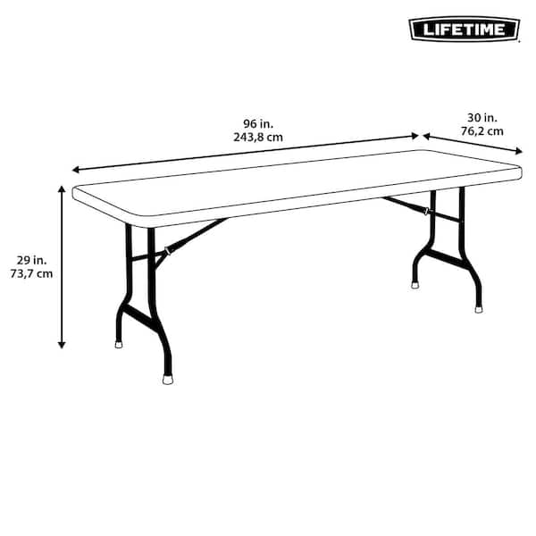 Lifetime 8 ft. Plastic Commercial Folding Table (Set of 4) 42980 