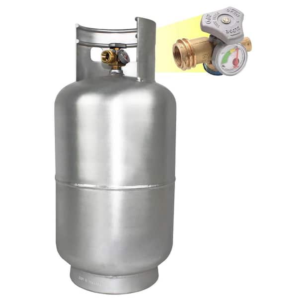 30 lb. Aluminum Lightweight Forklift Propane Tank Cylinder w/Gauge & Fill Valve