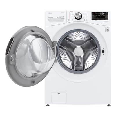 27 in. 5.0 cu. ft. Mega Capacity White Smart Front Load Washing Machine with TurboWash360, Steam