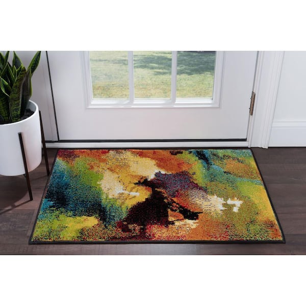 Avon Abstract Multi-Color 2 ft. x 3 ft. Indoor Area Rug