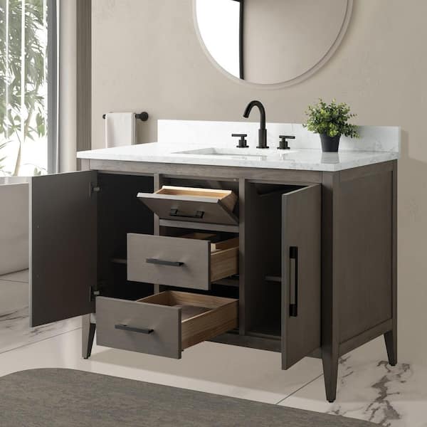 w#bdq♡ Vanity Art 48 in. W x 22 in. D x 34 in. H Single-Sink Bath