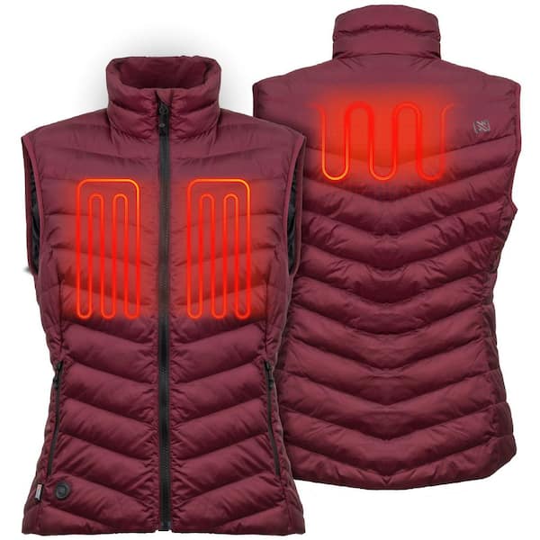 Womens's LG Backcountry Xtera Heated Vest 7. 4V Burgundy