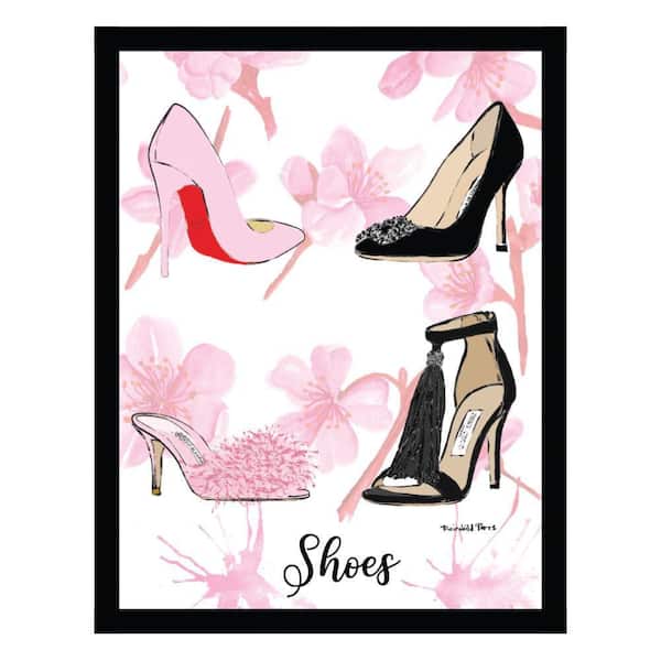 VENICE BEACH Collections Fashion Designer Glam Shoes-Framed Print by Fairchild Paris Abstract Poster Art Print 18 in. x 14 in.