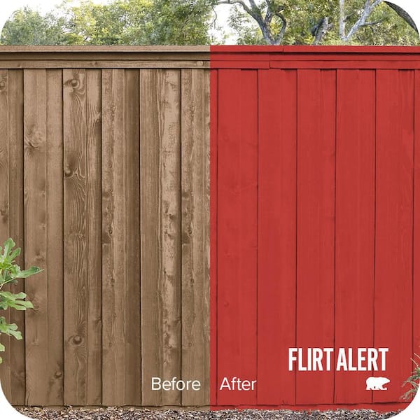 5 gal. #P150-7 Flirt Alert Solid Color House and Fence Exterior Wood Stain