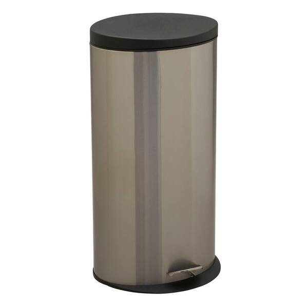 HOUSEHOLD ESSENTIALS 7.92 Gal. Savannah Step Stainless Trash Can