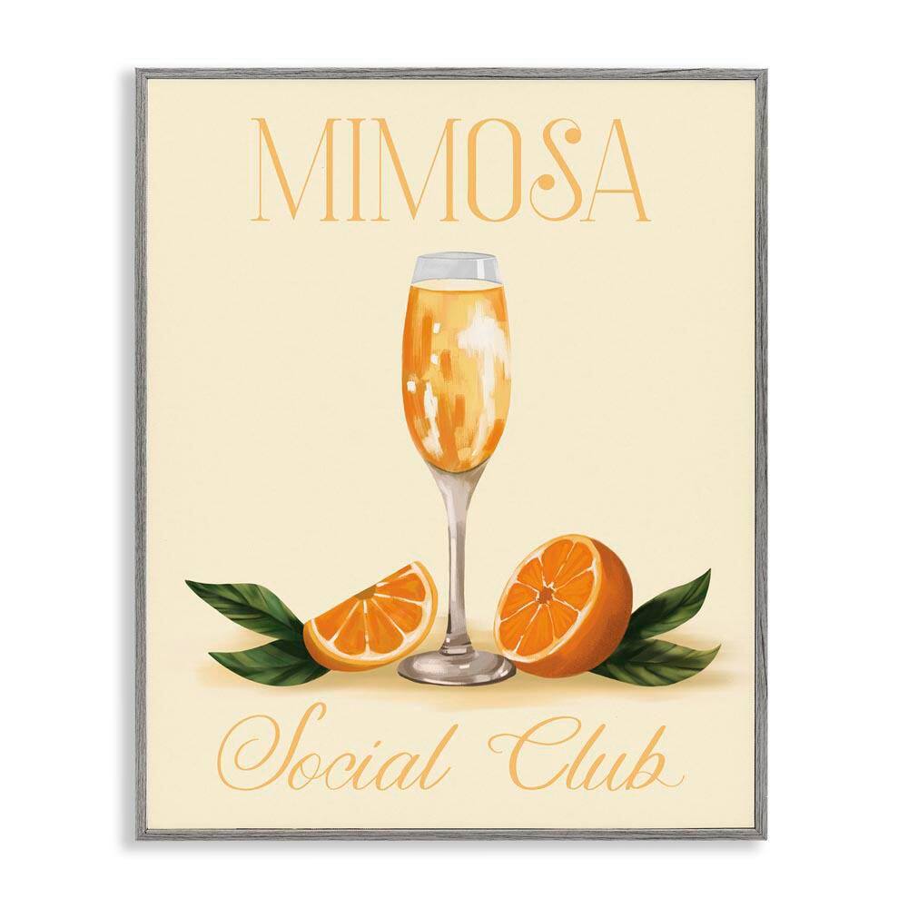 Mimosa Social Club by Hey Bre Creative Studio Gray Framed Food Giclee Art Print 30 in. x 24 in. price history on PriceWatchPro