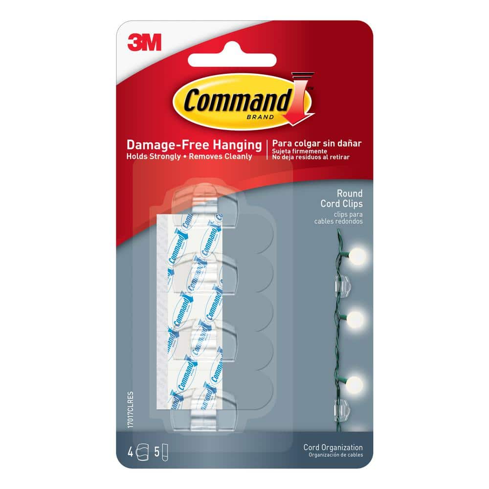 Buy 3M Command Plastic Round Cord Clip (4 Clips & 5 Clear Small Strips)  Online at Best Prices in India - JioMart.