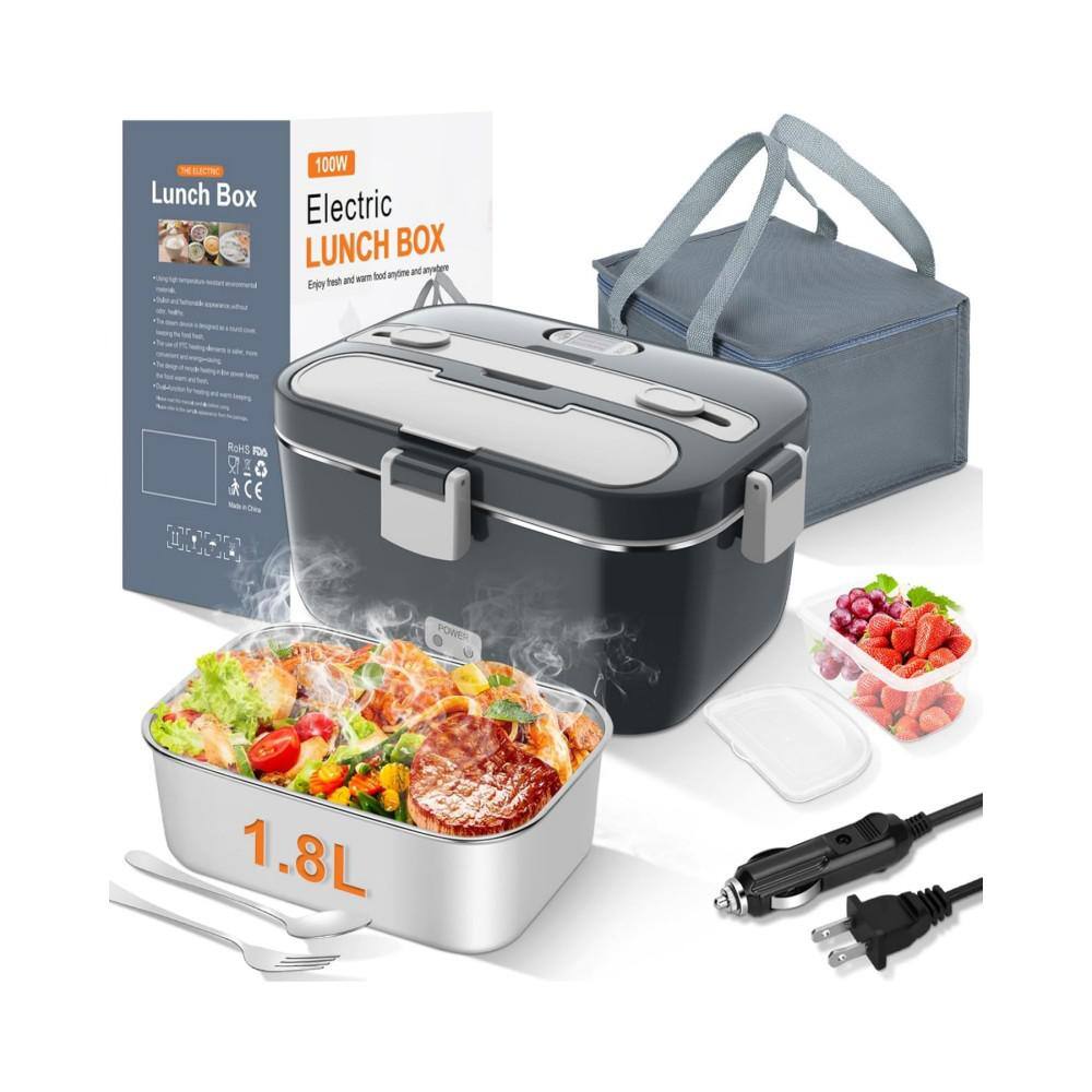 3in1 Stainless Steel Food Storage Container with Lids, Rapid 100W 1. 8L Por