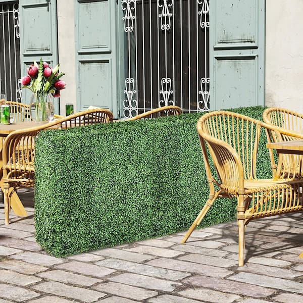 34 in. L x 14 in. W x 33 in. H Artificial Plant Wall w/ Realistic PE Leaves Zip Ties Decoration