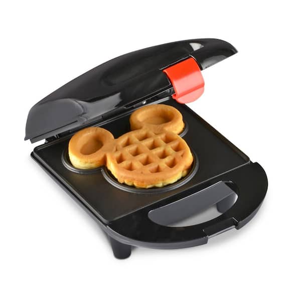 Disney Mickey Mouse and Minnie Mouse Double Flip Waffle Maker for 6 Waffles  (3 Mickey and 3 Minnie)