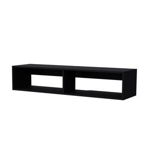 Versatile Functionality Modern Black 15.7 in. Pine Decorative Rectangle ...