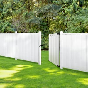 Bridgeport 3.5 ft. W x 6 ft. H White Vinyl Privacy Fence Gate