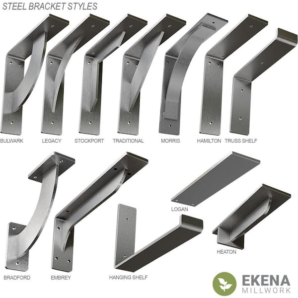 2 in. x 4 1/4 in. x 8 in. Stainless Steel Embrey Steel Bracket