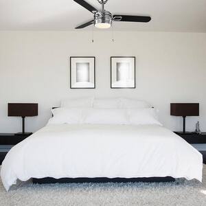 Stillmore 52 in. Integrated LED Chrome Ceiling Fan with Light Kit