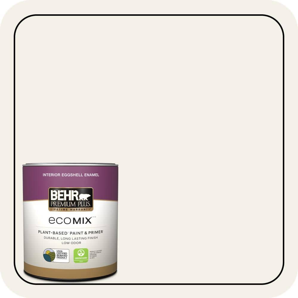 1 qt. #W-B-200 Popped Corn Eggshell Enamel EcoMix Plant-Based Interior Paint & Primer price history on PriceWatchPro
